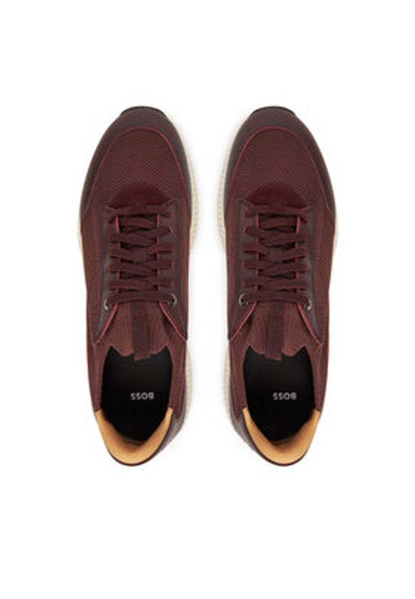 BOSS Sneakersy Ttnm Evo 50552911 Bordowy. Kolor: czerwony. Materiał: materiał