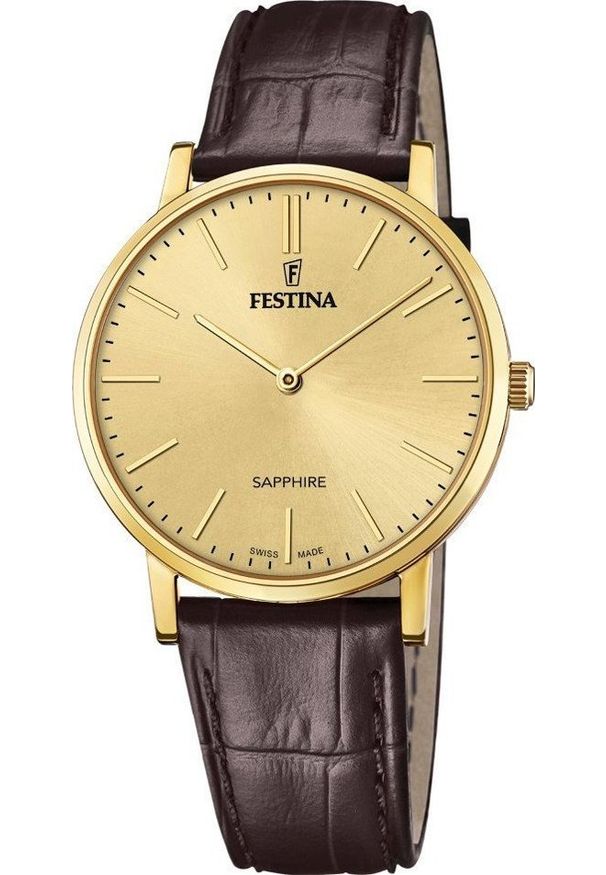 Zegarek Festina Zegarek męski Festina F20016-2 brązowy. Kolor: brązowy