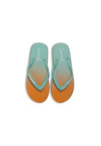 Klapki damskie Hummel Gradient. Okazja: na plażę, na co dzień. Kolor: wielokolorowy, żółty, pomarańczowy. Wzór: gradientowy. Styl: casual, sportowy #1