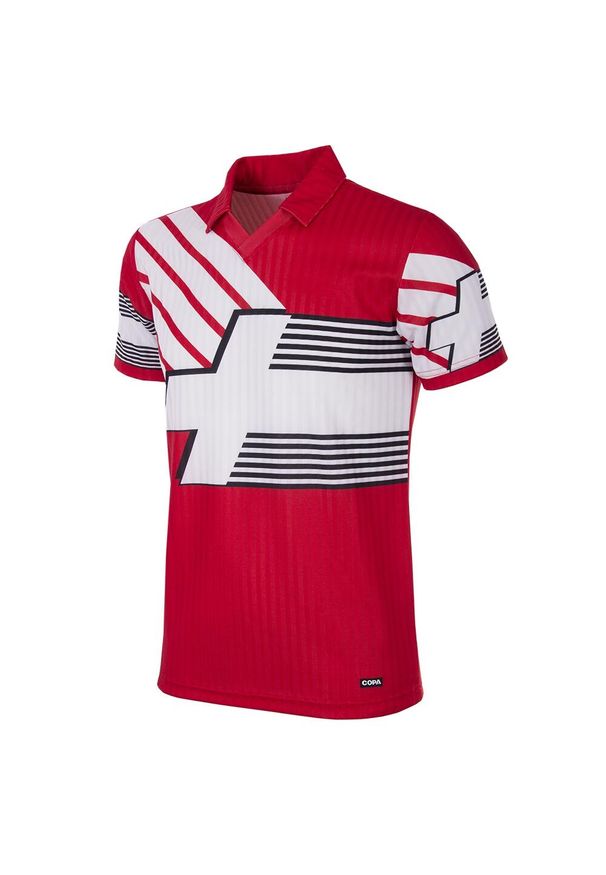 COPA FOOTBALL - Koszulka piłkarska retro - dorosły - Szwajcaria 1990-92 - Czerwona. Kolor: czerwony. Sezon: lato. Sport: piłka nożna
