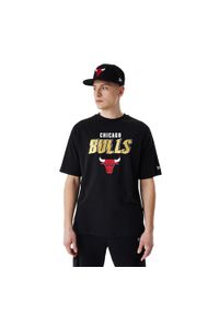 Koszulka męska New Era Team Script OS Tee Chicago Bulls. Kolor: czarny