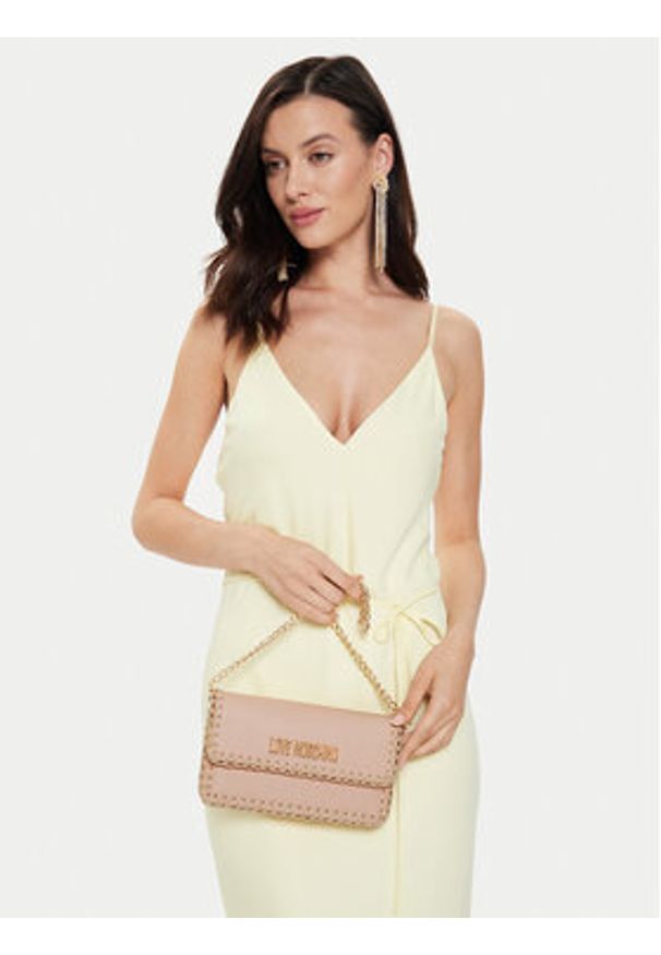 Love Moschino - LOVE MOSCHINO Torebka JC4108PP1ILJ160A Różowy. Kolor: różowy. Materiał: skórzane