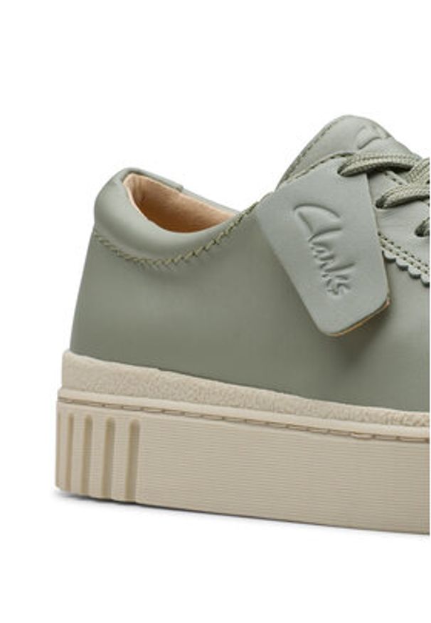 Clarks Sneakersy Mayhill Walk 26181208 Zielony. Kolor: zielony. Materiał: skóra