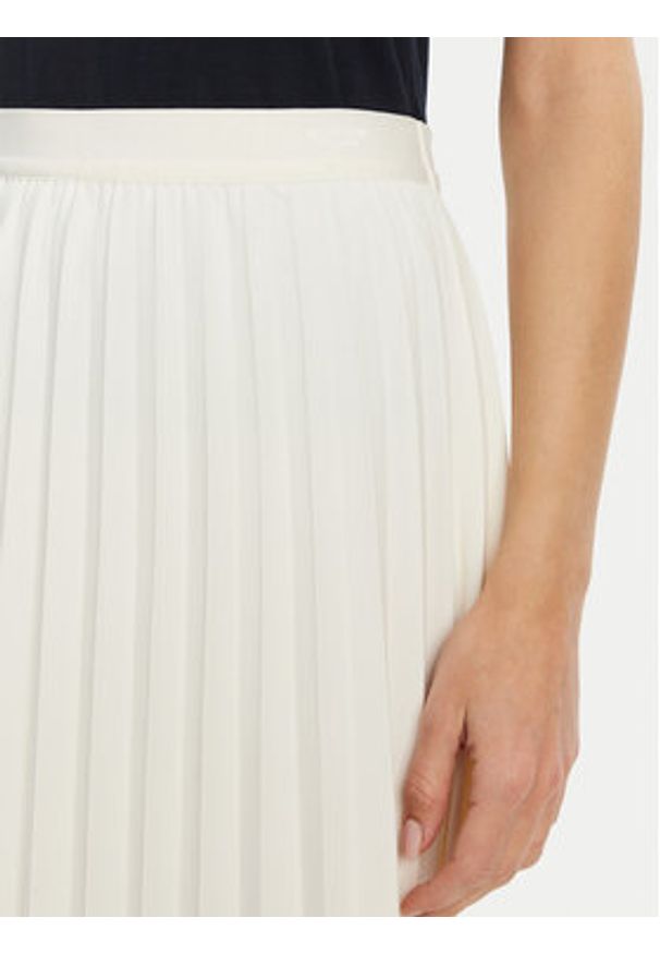 TOMMY HILFIGER - Tommy Hilfiger Spódnica plisowana WW0WW43886 Écru Regular Fit. Materiał: syntetyk