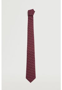 Mango Man krawat Pasbig7 kolor bordowy. Kolor: czerwony