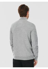 Pako Lorente - PAKO LORENTE – Męski rozpinany sweter w szarym kolorze. Kolor: szary. Materiał: wełna, poliamid, akryl. Sezon: jesień #5