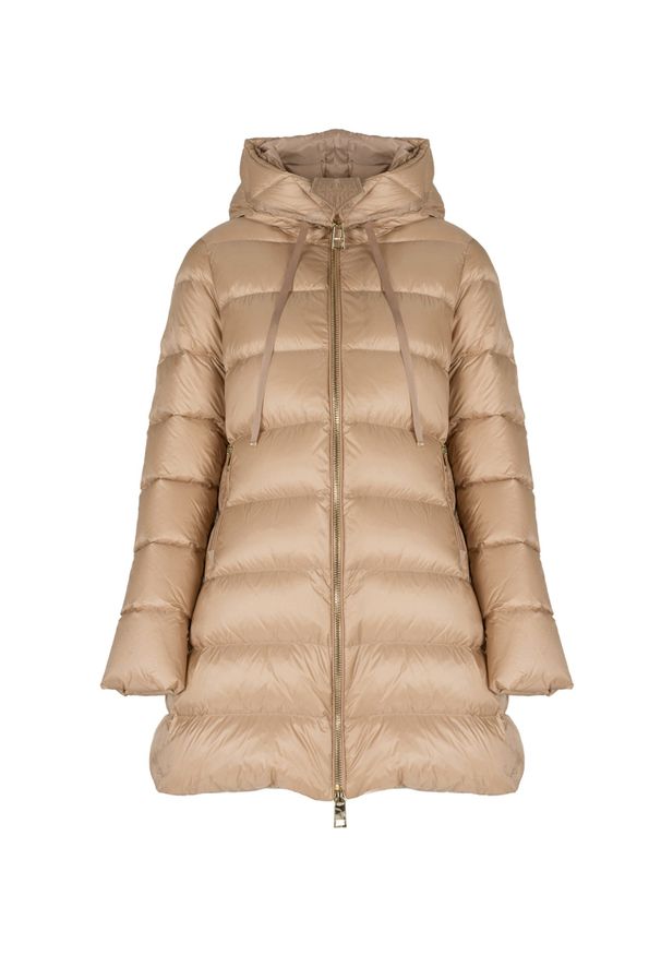 Liu Jo Kurtka | WF2178 T3130 | Kobieta | Beżowy. Okazja: na co dzień. Typ kołnierza: kaptur. Kolor: beżowy. Materiał: poliamid. Styl: sportowy, casual