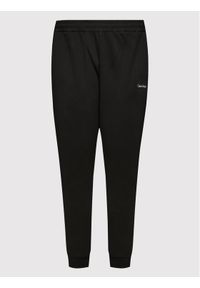 Calvin Klein Curve Spodnie dresowe Inclusive Micro Logo K20K204884 Czarny Regular Fit. Kolor: czarny. Materiał: bawełna, dresówka, syntetyk