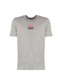 Diesel T-Shirt "T-Just" | A11184-RGRAI-5JE | Mężczyzna | Szary. Okazja: na co dzień. Kolor: szary. Materiał: bawełna. Wzór: nadruk. Styl: klasyczny, casual, elegancki