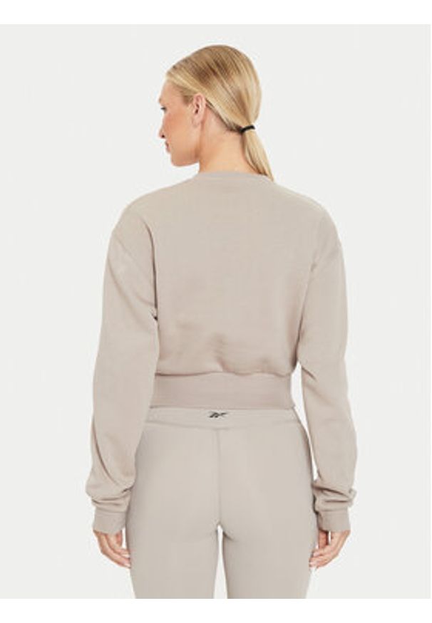 Reebok Bluza Fleece Coverup 100076068 Brązowy Regular Fit. Kolor: brązowy. Materiał: syntetyk
