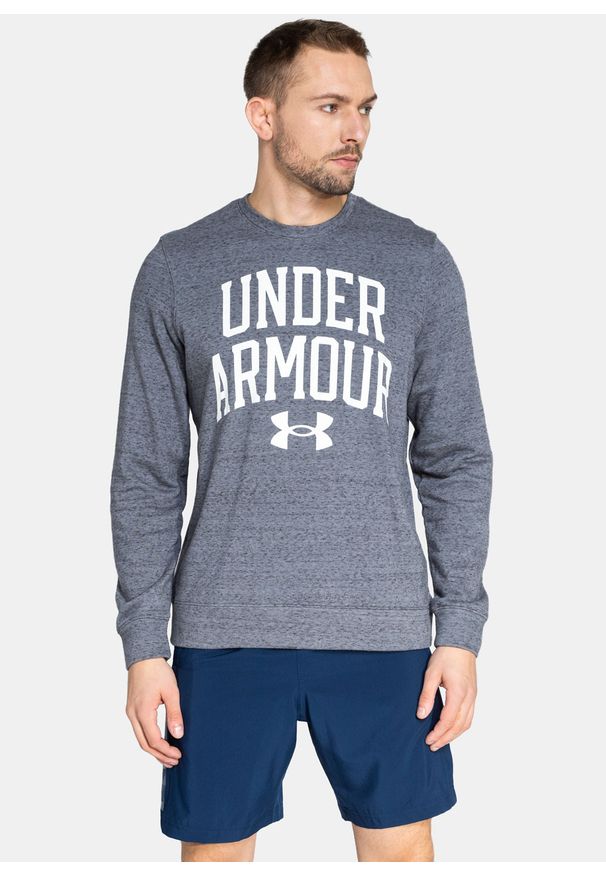 Bluza męska Under Armour Rival Terry Crew (1361561-012). Okazja: na co dzień. Kolor: szary. Materiał: poliester, bawełna. Sezon: lato, zima. Styl: casual, sportowy