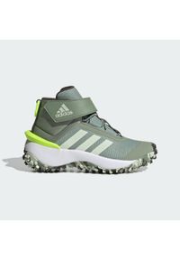 Adidas - Buty Fortatrail Kids. Kolor: zielony, wielokolorowy, żółty. Materiał: materiał