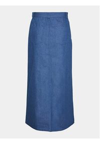 Pieces Spódnica jeansowa 17150001 Niebieski Regular Fit. Kolor: niebieski. Materiał: bawełna #5