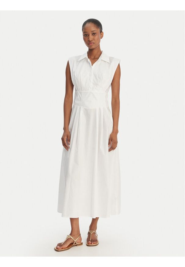 Guess Sukienka codzienna W6GKA0 W2353 Biały Regular Fit. Okazja: na co dzień. Kolor: biały. Materiał: bawełna. Typ sukienki: proste. Styl: casual