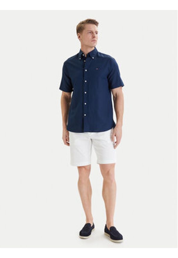 TOMMY HILFIGER - Tommy Hilfiger Koszula MW0MW42450 Granatowy Regular Fit. Kolor: niebieski. Materiał: bawełna