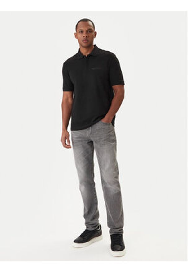 Armani Exchange Polo XM001286 AF10366 UC001 Czarny Regular Fit. Typ kołnierza: polo. Kolor: czarny. Materiał: bawełna
