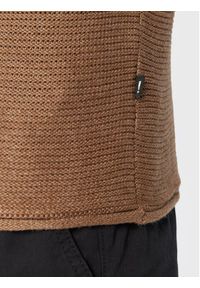!SOLID - Solid Sweter 21104152 Brązowy Regular Fit. Kolor: brązowy. Materiał: bawełna