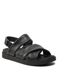 Calvin Klein Sandały Padded Criss Cross Sandal HM0HM01482 Czarny. Kolor: czarny. Materiał: skóra #4