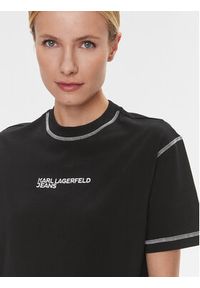 Karl Lagerfeld Jeans T-Shirt 240J1702 Czarny Regular Fit. Kolor: czarny. Materiał: bawełna #5