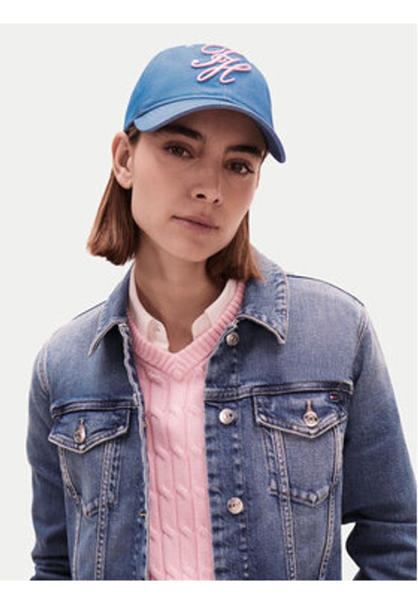 TOMMY HILFIGER - Tommy Hilfiger Czapka z daszkiem Logo Embroidery Baseball Cap AW0AW18338 Niebieski. Kolor: niebieski. Materiał: bawełna