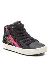 Sneakersy Geox J Kalispera G. A J264GA 022BC C0922 S Black/Fuchsia. Kolor: czarny. Materiał: skóra, zamsz #1