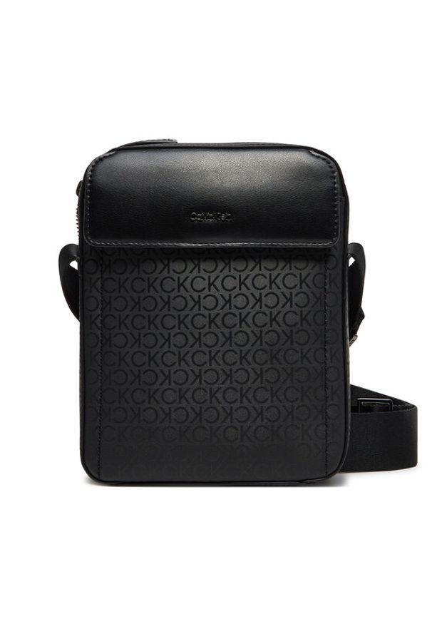 Calvin Klein Saszetka Ck Sleek Reporter S Mono K50K512883 Czarny. Kolor: czarny. Materiał: skóra