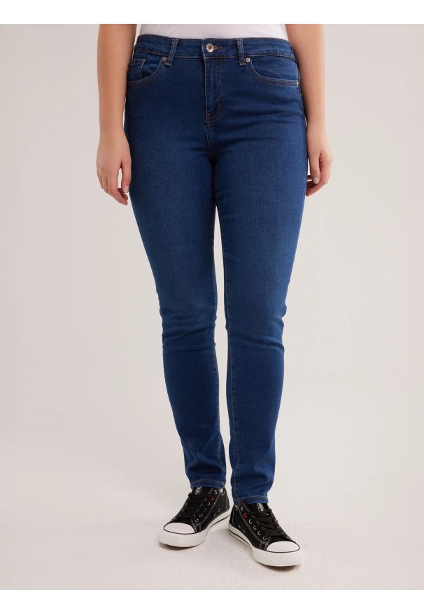 Big-Star - Jeansy damskie skinny niebieskie Adela 358. Kolor: niebieski. Styl: klasyczny