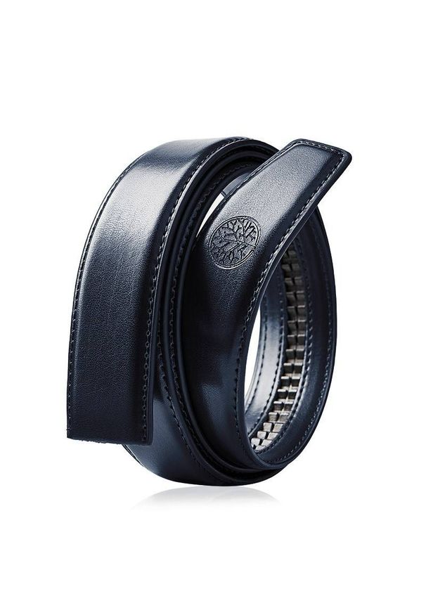 Betlewski - Wymienny pas bez klamry C35 ELITE Granatowy 130. Kolor: niebieski. Materiał: skóra. Wzór: paski