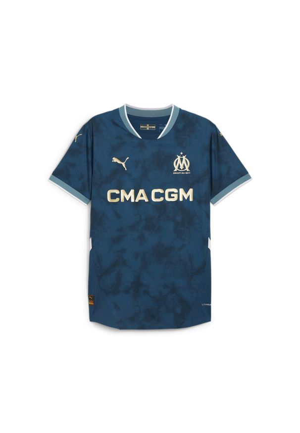 Puma - Męska autentyczna koszulka wyjazdowa Olympique Marsylia 24/25 PUMA. Kolor: niebieski. Sport: piłka nożna