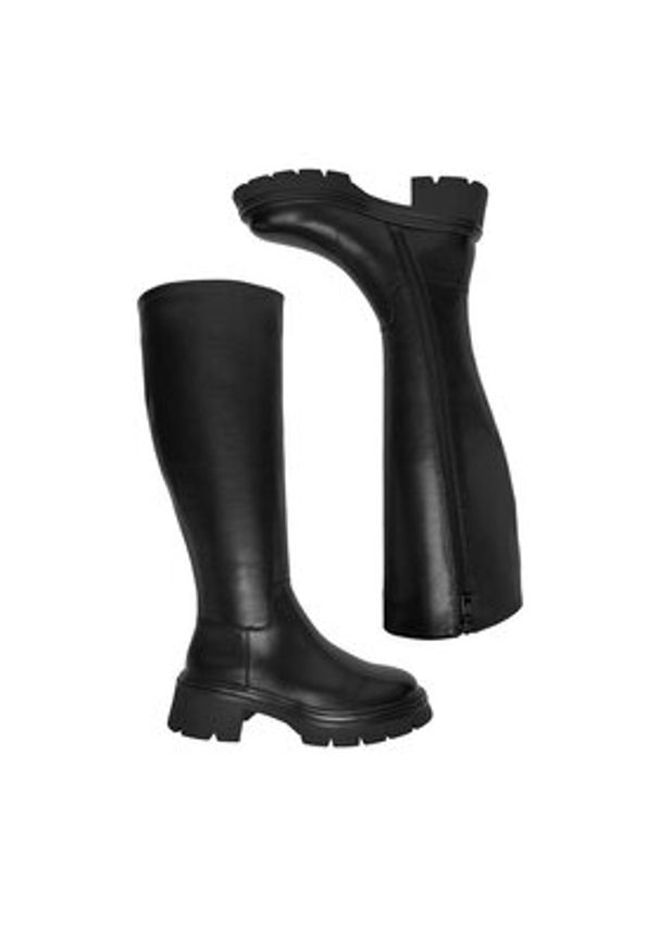 Badura Kozaki C-ANIKA-MX1065-11 Czarny. Kolor: czarny. Materiał: skóra