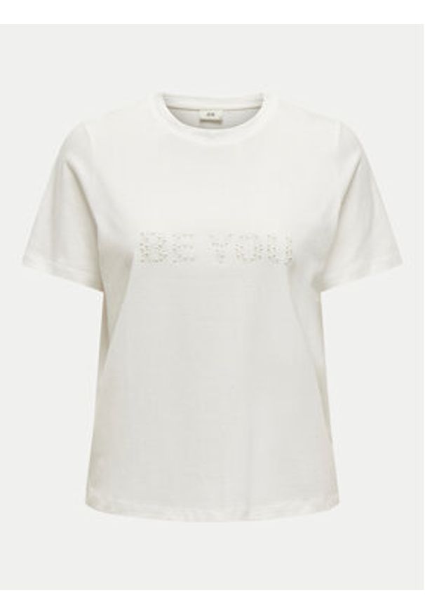 JDY T-Shirt Molly 15311675 Biały Regular Fit. Kolor: biały. Materiał: bawełna