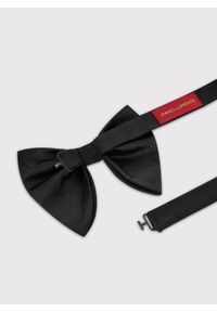 Pako Lorente - PAKO LORENTE – Elegancka czarna mucha męska. Okazja: na wesele, na ślub cywilny, na imprezę. Kolor: czarny. Materiał: jedwab. Wzór: gładki. Styl: elegancki #2