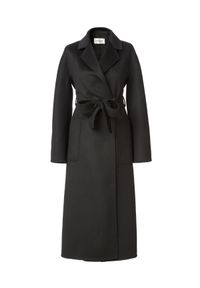 CASTELLANI - Czarny płaszcz z kaszmirem. Kolor: czarny. Materiał: kaszmir. Styl: klasyczny