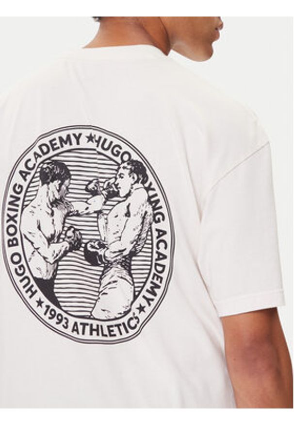 Hugo - HUGO T-Shirt Dwresto 50542366 Biały Regular Fit. Kolor: biały. Materiał: bawełna