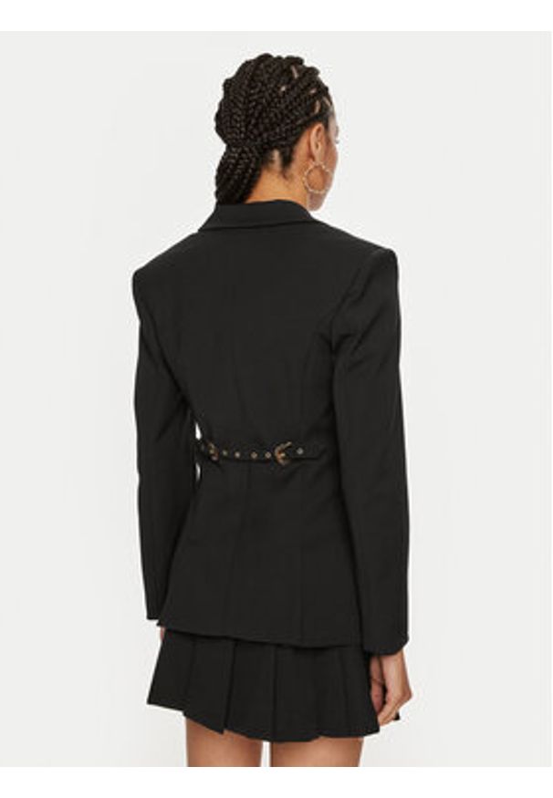 Versace Jeans Couture Marynarka 77HAQ702 Czarny Slim Fit. Kolor: czarny. Materiał: wiskoza, syntetyk