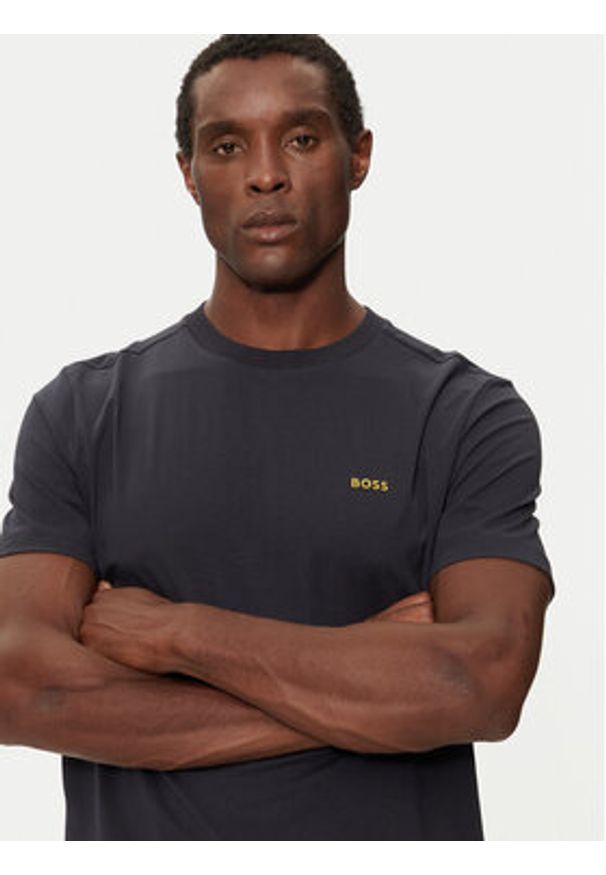 BOSS - Boss T-Shirt 50506373 Granatowy Regular Fit. Kolor: niebieski. Materiał: bawełna