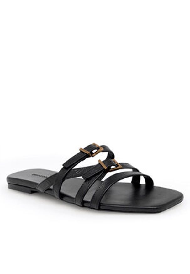 Gino Rossi Klapki FORES-111644 Czarny. Kolor: czarny. Materiał: skóra