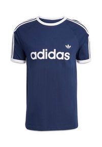 Adidas - adidas T-Shirt 3-Stripes Ringer KF0419 Granatowy Slim Fit. Kolor: niebieski. Materiał: bawełna #7