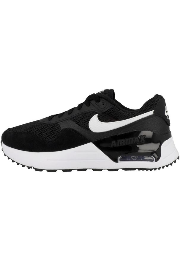 Buty do chodzenia męskie Nike Air Max System. Zapięcie: sznurówki. Kolor: wielokolorowy, czarny. Materiał: materiał, syntetyk, tkanina. Szerokość cholewki: normalna. Model: Nike Air Max. Sport: turystyka piesza