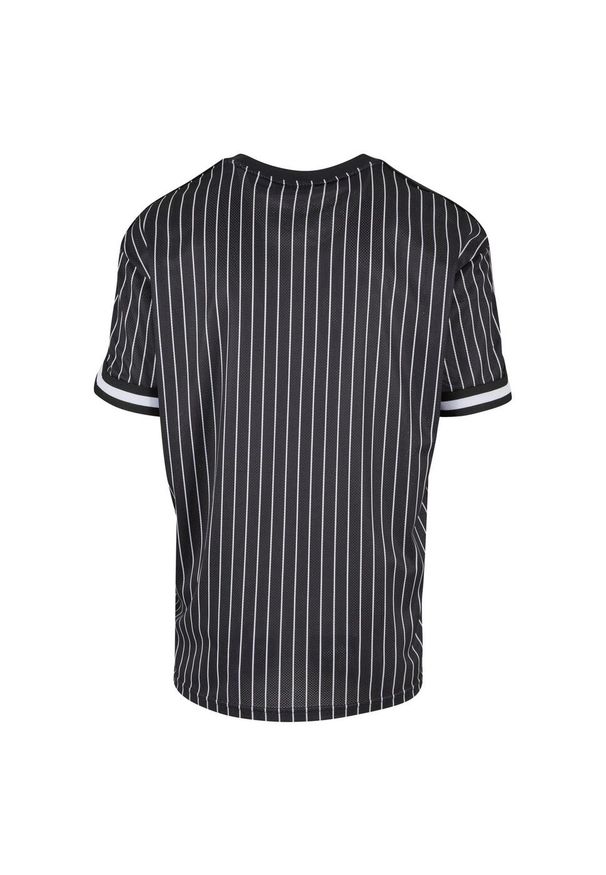 Urban Classics - Męska Koszulka Oversize Z Siatki W Paski. Kolor: biały, wielokolorowy, czarny. Wzór: paski