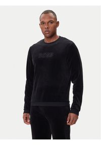BOSS Bluza Velour 50550636 Czarny Regular Fit. Kolor: czarny. Materiał: bawełna