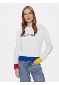 United Colors of Benetton - United Colors Of Benetton Bluza 3J68D1069 Biały Regular Fit. Kolor: biały. Materiał: bawełna #1
