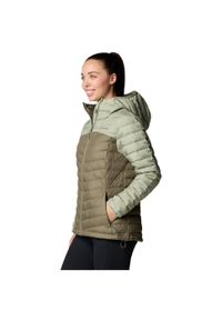 columbia - Kurtka sportowa damska Columbia Westridge Hooded Down Jacket. Kolor: zielony. Materiał: poliester