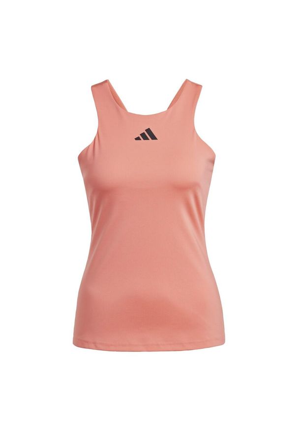 Adidas - Damski tank top adidas Y-Tank Coral Fusion. Kolor: pomarańczowy. Materiał: materiał. Długość rękawa: bez rękawów. Sport: tenis