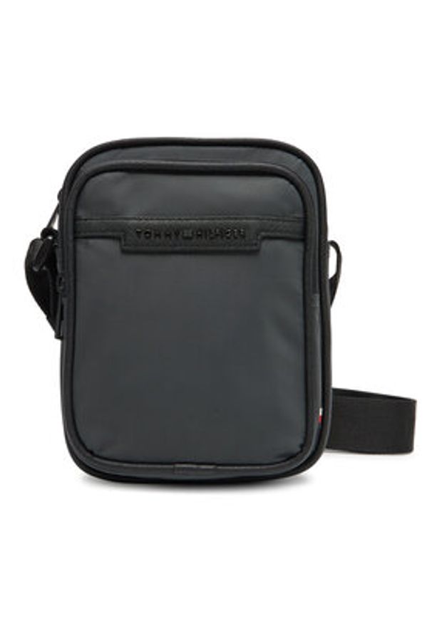 TOMMY HILFIGER - Tommy Hilfiger Saszetka Th Repreve Mini Reporter AM0AM13465 Szary. Kolor: szary. Materiał: materiał