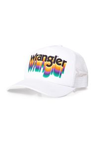 Wrangler - MĘSKA CZAPKA Z DASZKIEM WRANGLER TRUCKER CAP WHITE W0M36U512 112125683. Styl: elegancki