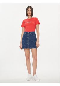 Pepe Jeans T-Shirt Wendy PL505480 Czerwony Regular Fit. Kolor: czerwony. Materiał: bawełna