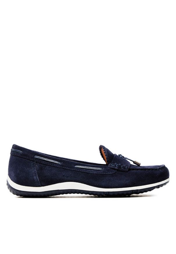 Geox Mokasyny D Vega Moc D35DNA 00022 C4002 Granatowy. Kolor: niebieski. Materiał: zamsz, skóra