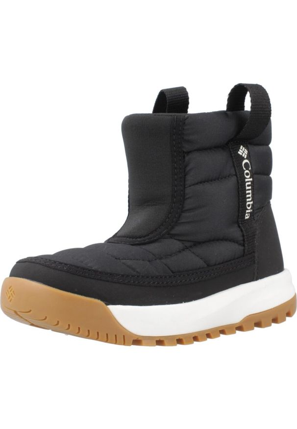 columbia - Buty COLUMBIA CHILDRENS SNOWTROT MID Czarny. Kolor: czarny. Materiał: syntetyk, tkanina. Wzór: kwiaty. Sezon: zima