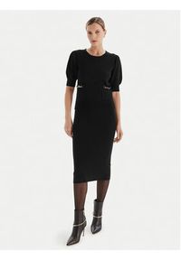 Fracomina Sweter FR25WT7019K55601 Czarny Slim Fit. Kolor: czarny. Materiał: syntetyk #4